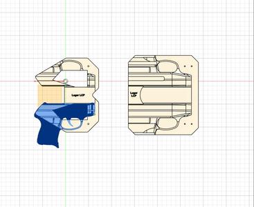 Luger LCP Split Holster Mold with TrimJigg