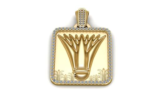 Luxury Gold Square Pendant