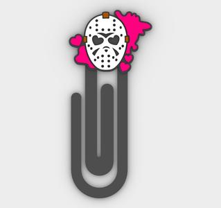 Paperclip I love scary Fridays - bookmark - 3MF pre-painted , STL
