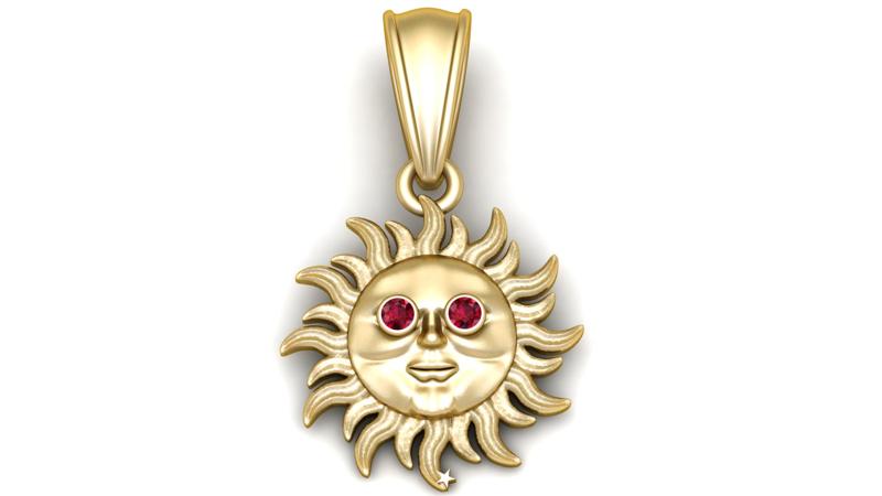 Gold Sunburst Pendant