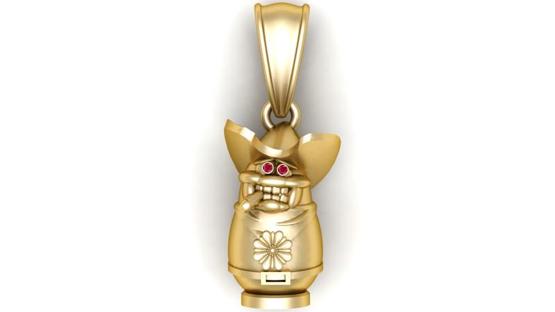 Golden Cowboy Pendant