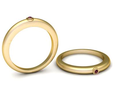 3D Printable Minimalist Gold Ring