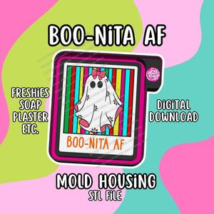 Boo-Nita AF Mold Housing | Sarape Halloween Ghost STL File for Freshies, Soap, Plaster & Crafts | Digital Download