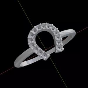 Solitario Herradura Engaste