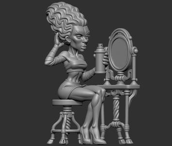 Bride and Hair Spray