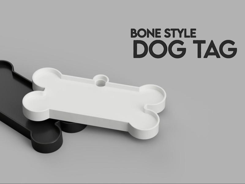 Bone Style Dog Tag