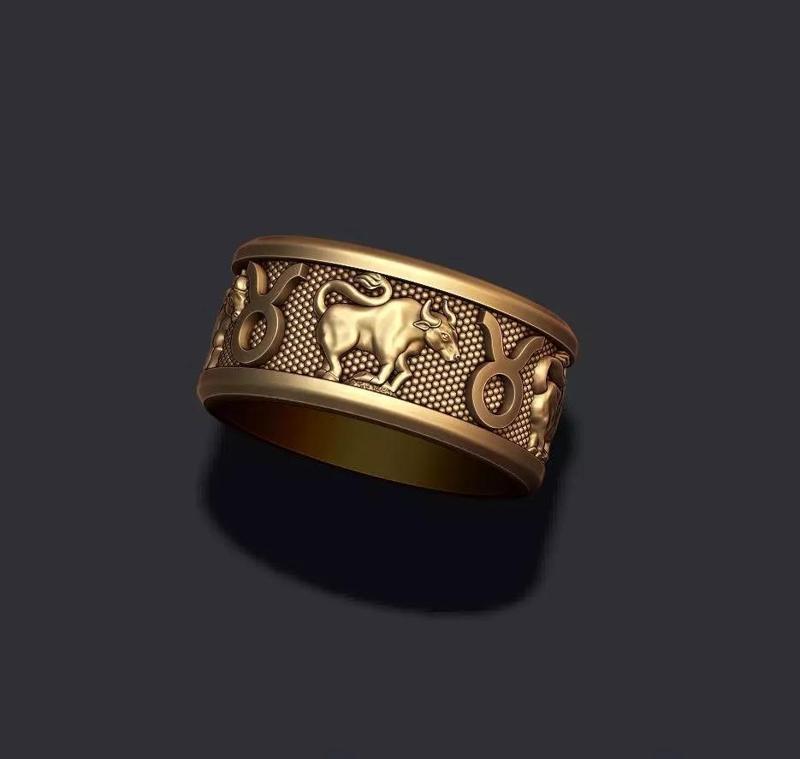 zodiac Taurus Bull lite ring