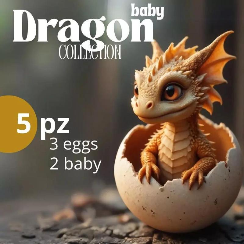 5 Baby Dragons 3D Printing STL Collection