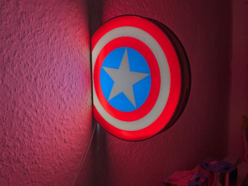 Captain America Schild LED-Wandleuchte
