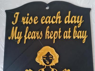 Inspirational “I Rise Each Day” Wall Plaque 