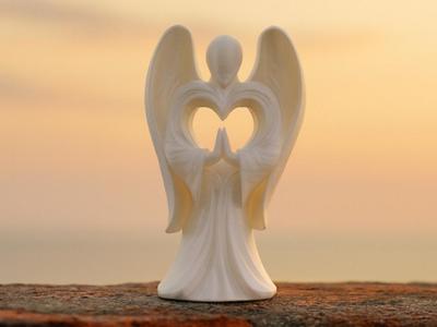 Heart Angel of Light Symbol of Love and Tranquility
