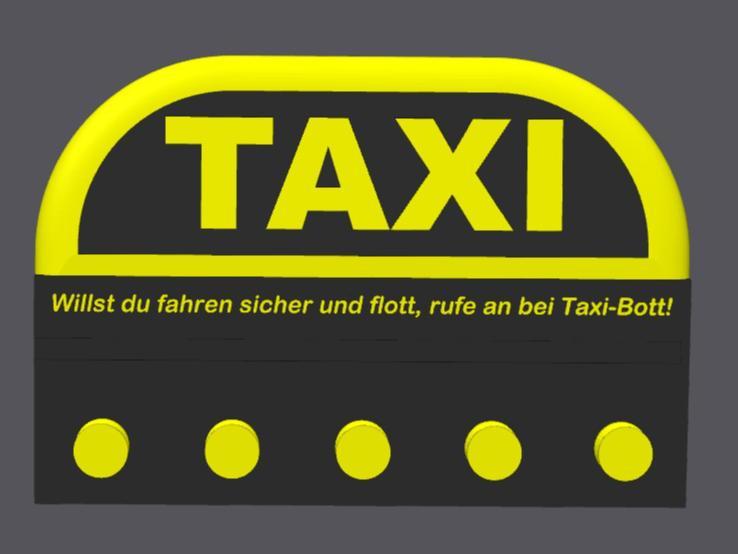 Taxi Sign Key Rack + Shopping Cart Token