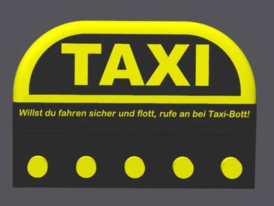 Taxi Sign Key Rack + Shopping Cart Token