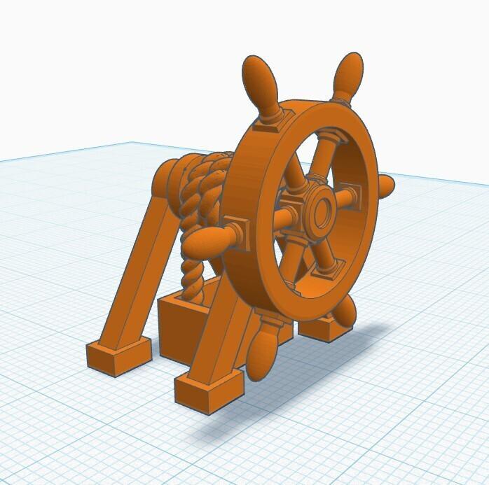28mm Ship’s Wheel for Blood & Plunder & Historical Naval Wargaming