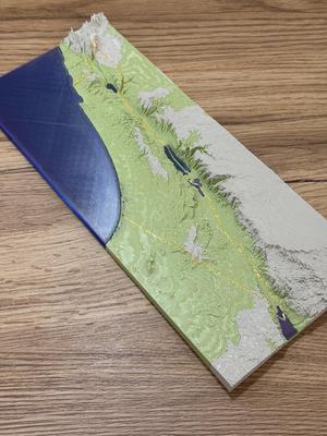 Israel Relief Map 3D - Full Territory Edition