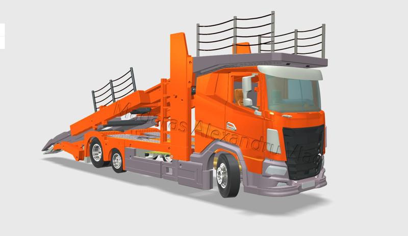 1/14 DAF car transporter trailer