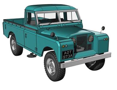 Land Rover series 2  pickup truck 3d