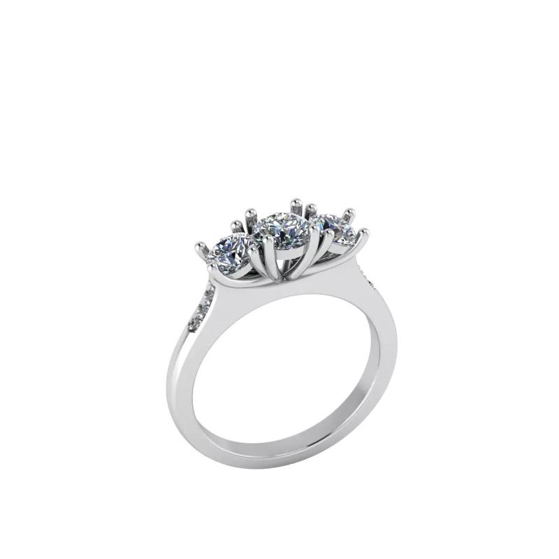three stone engagement ring
