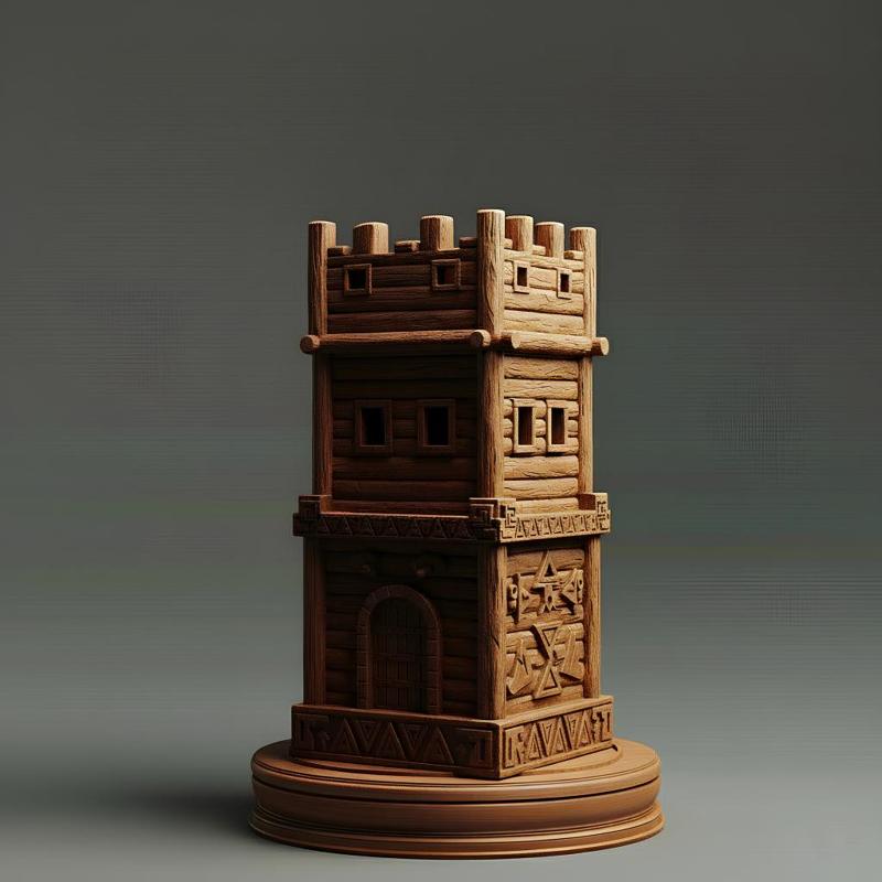 Native American Rook Chess Piece