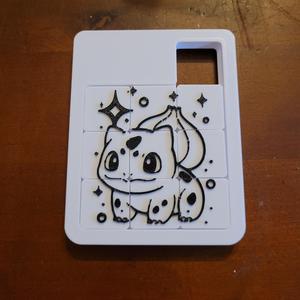 Bulbasaur Sliding Puzzle / Jeu de taquin Bulbizarre - Pokémon Print-in-Place Brain Teaser (V2 Improved / V2 amélioré)