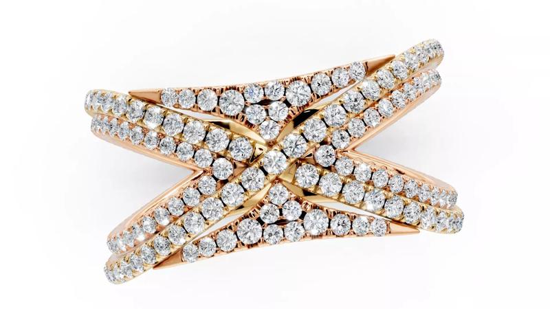 Swirls Diamond Ring - 812