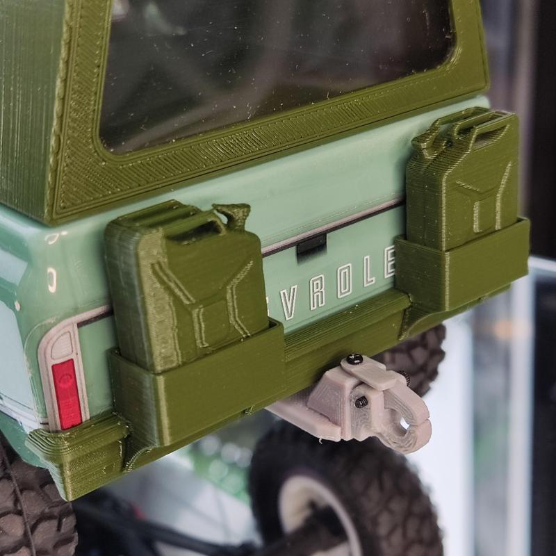 AXIAL SCX24 CHEVROLET CHEVY C10 REAR BUMPER WITH JERRY CAN HOLDERS