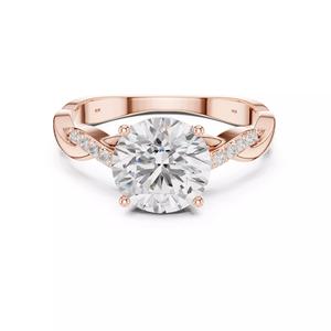 Twisted Shank Round Cut Engagement Ring ALL SIZES STL Video