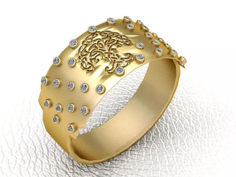 TREE DESIGN LUXURY RING 3D PRINTABLE MODEL