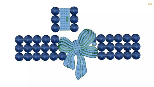 bracelet beads with bow in middle