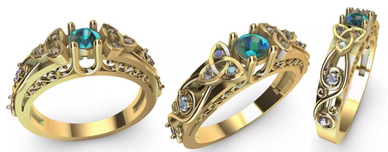 Triquette Celtic Ring