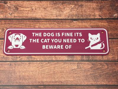 Beware of the Cat Sign