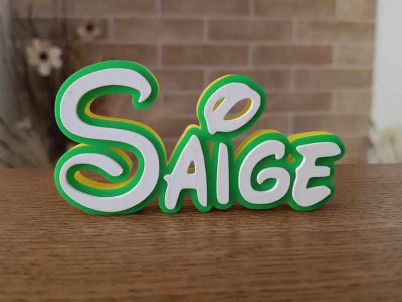 Disney Name Sign Saige Kid Room Wall Decor Tag 