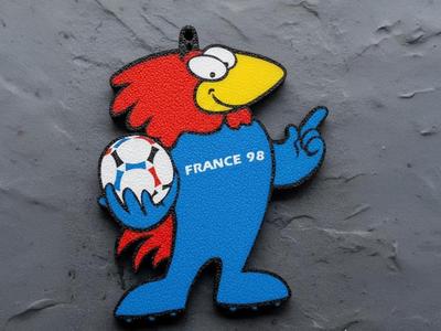 Footix Keychain - France 98 Mascot