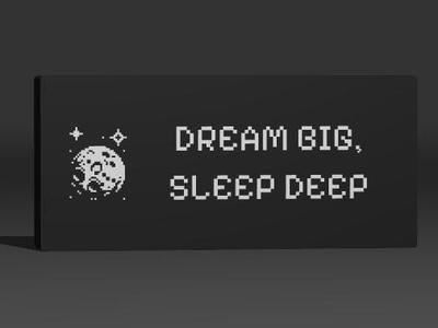 Dream big, sleep deep light box