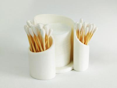 Cotton pad and cotton swab holder
