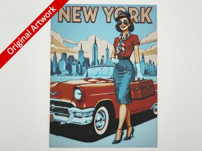New York pinup travel poster - hueforge