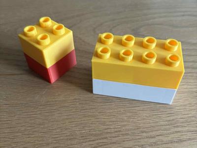 Duplo brick 2x2 4x2 Perfect fit