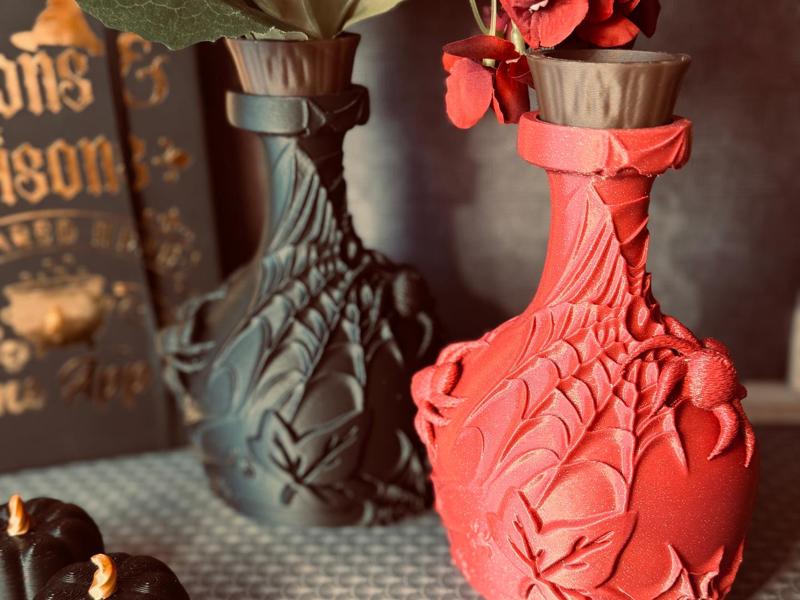 Halloween Potion Vase -Spiderweb & Crawlers