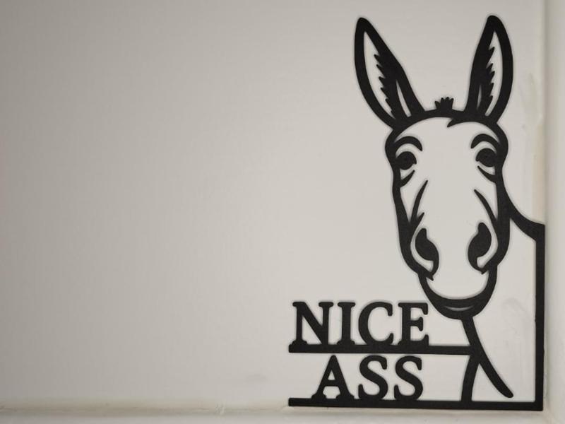 Donkey Silhouette – Nice Ass 2D Decorative Printable
