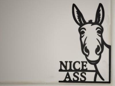 Donkey Silhouette – Nice Ass 2D Decorative Printable