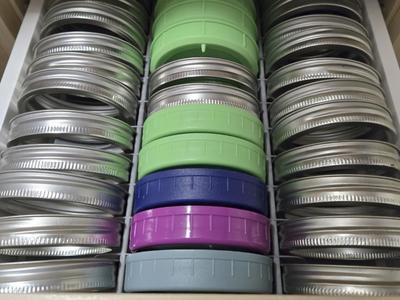 Mason Jar Lid Organizer for Kallax Gridfinity Base