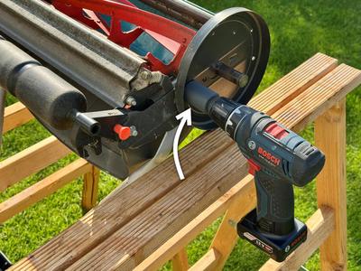 Backlapping adapter for Gardena cylinder lawnmower
