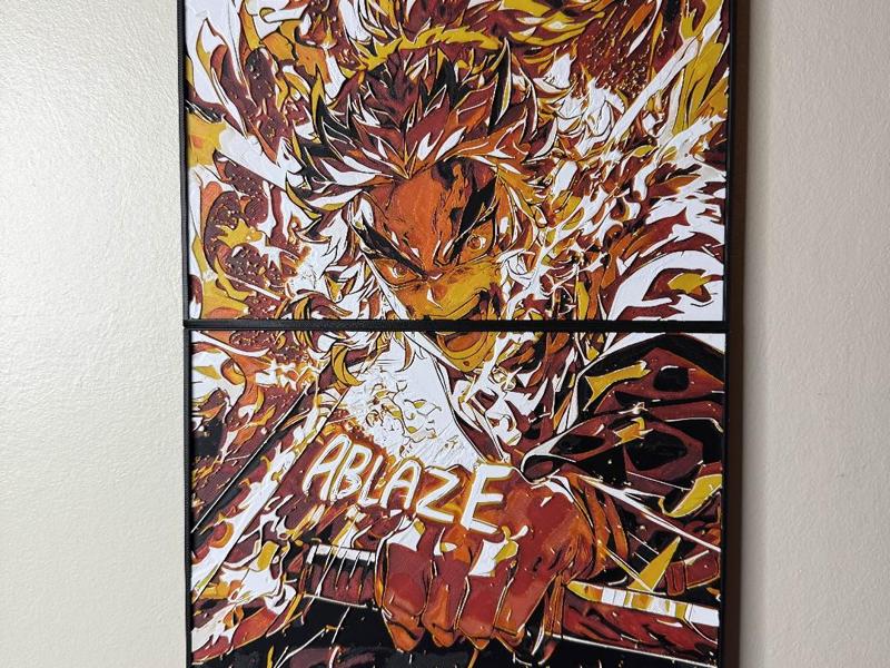 Hueforge poster kyojuro Rengoku Ablaze DemonSlayer