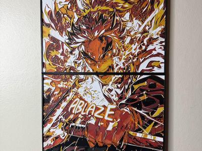 Hueforge poster kyojuro Rengoku Ablaze DemonSlayer