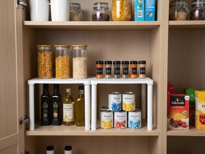Pantry Shelf - Space Saving Cabinet Riser Storage