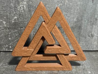 Valknut Odin's Knot Wood Look