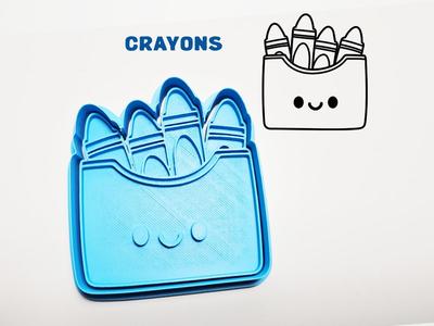Crayons Cookie Cutter / Stamp