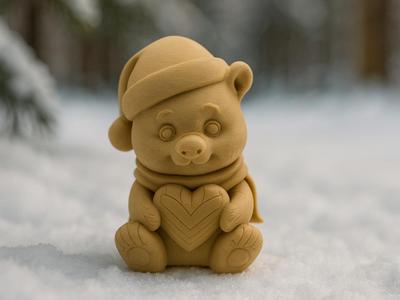 The winter heart bear full of warmth 