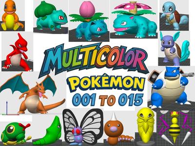 Multicolor - Pokemon 001 to 015