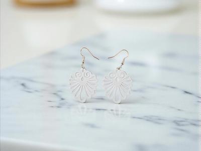 Ornamental flower earrings